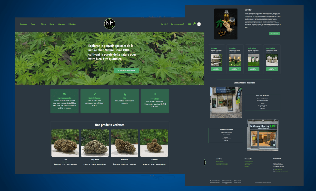 Pommier Franck Web Designer - Site web Nature Home CBD