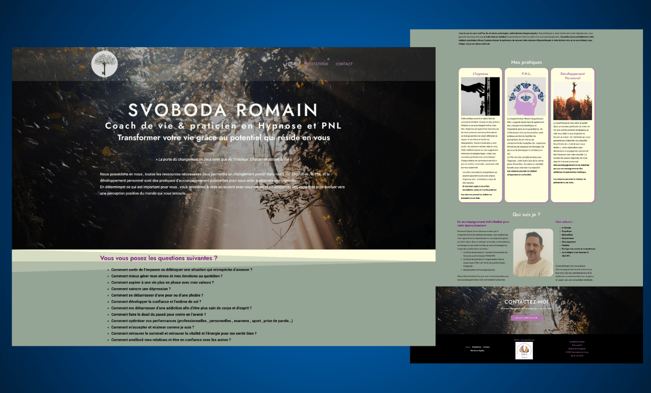 Pommier Franck Web Designer - Site web Romain Svoboda