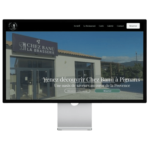mockup d'un site pour un commerçant