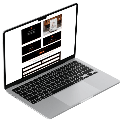 mockup page contact transports