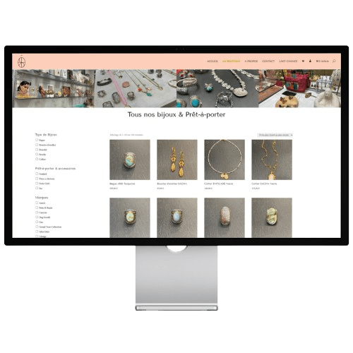 mockup boutique ecommerce bijouterie