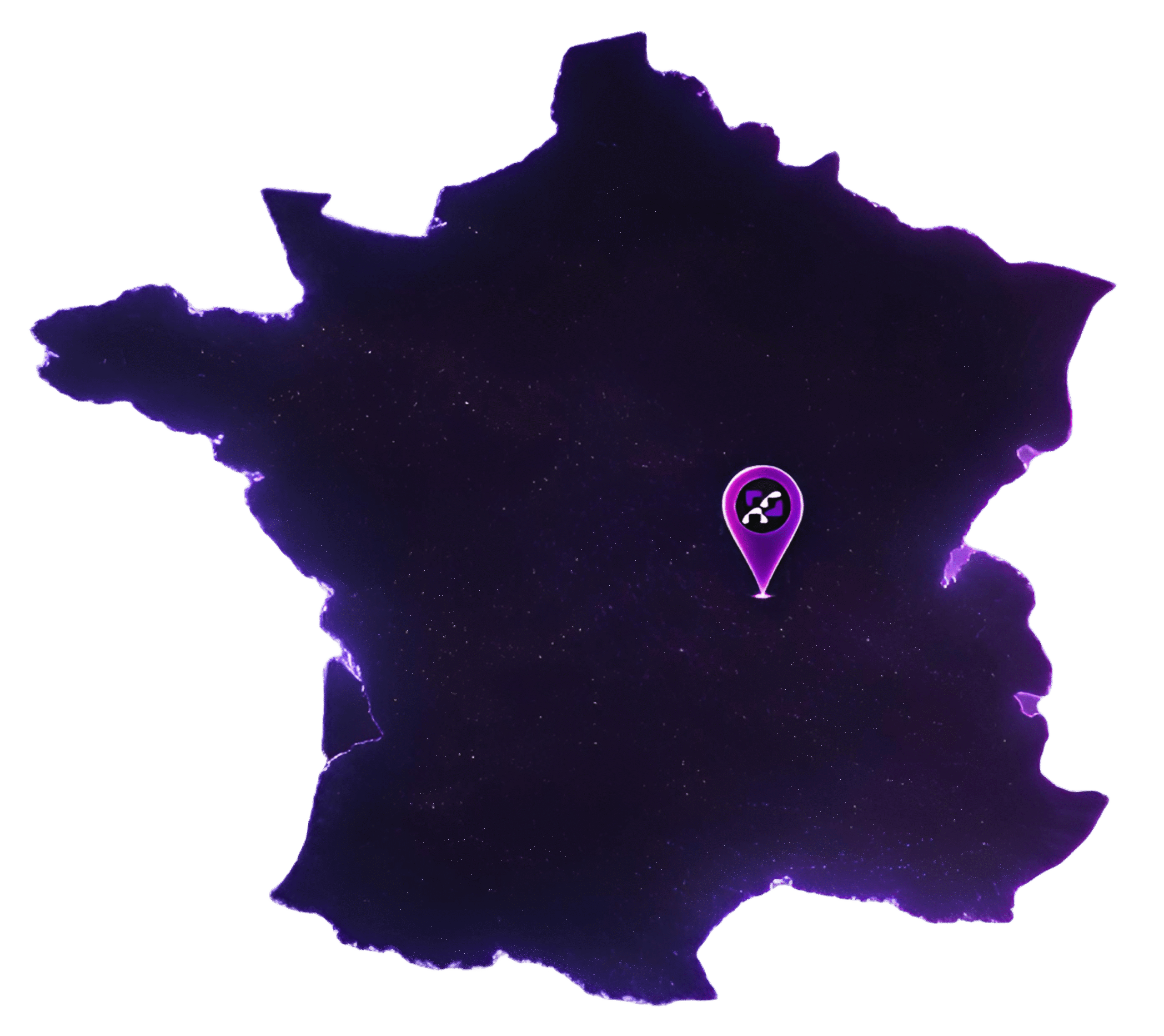 Carte de france avec localisation de Franck Pommier Web Designer