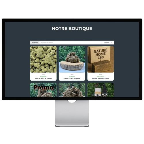 mockup boutique ecommerce CBD