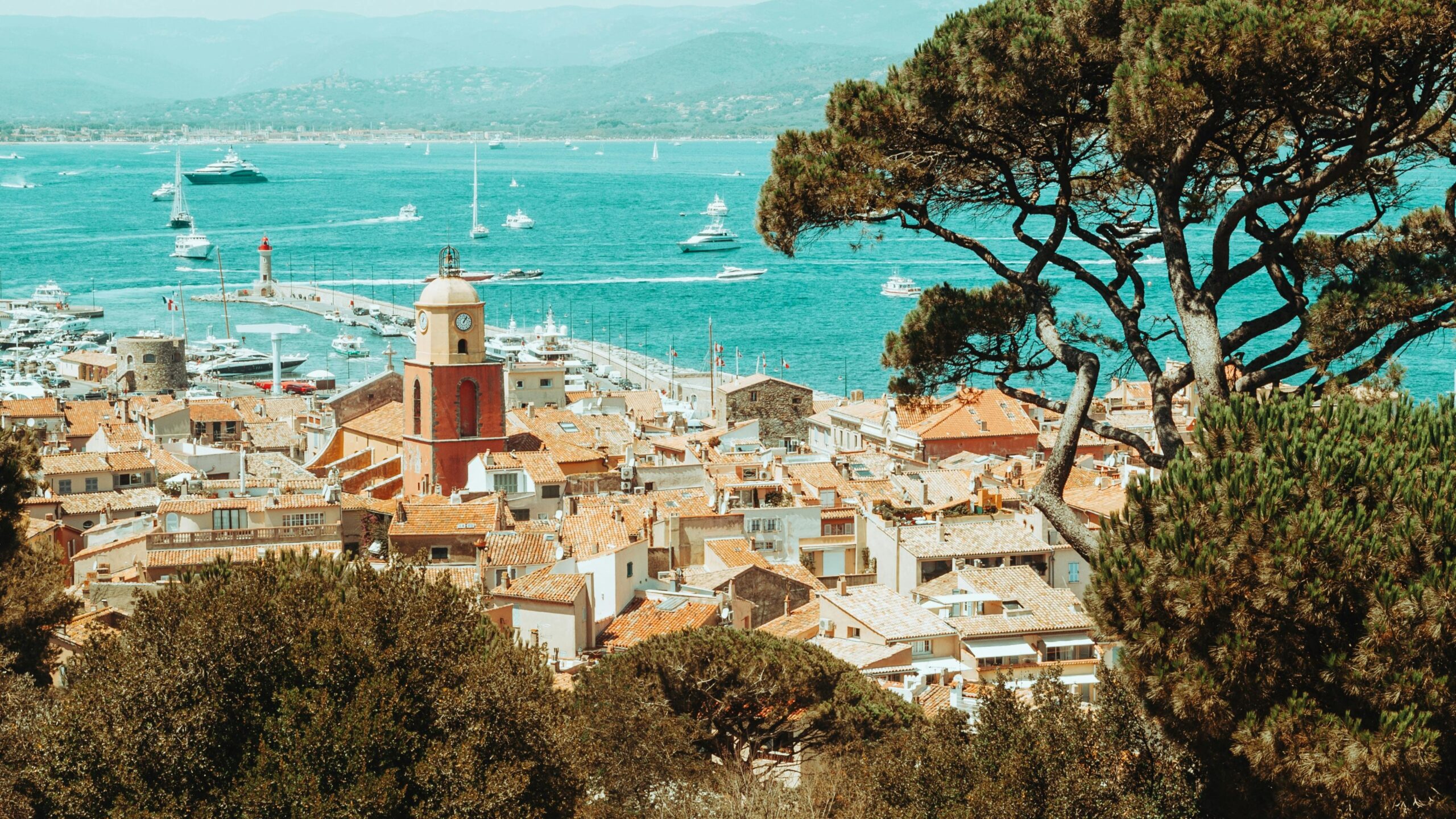 Vue sur la mer Saint Tropez dans le Var