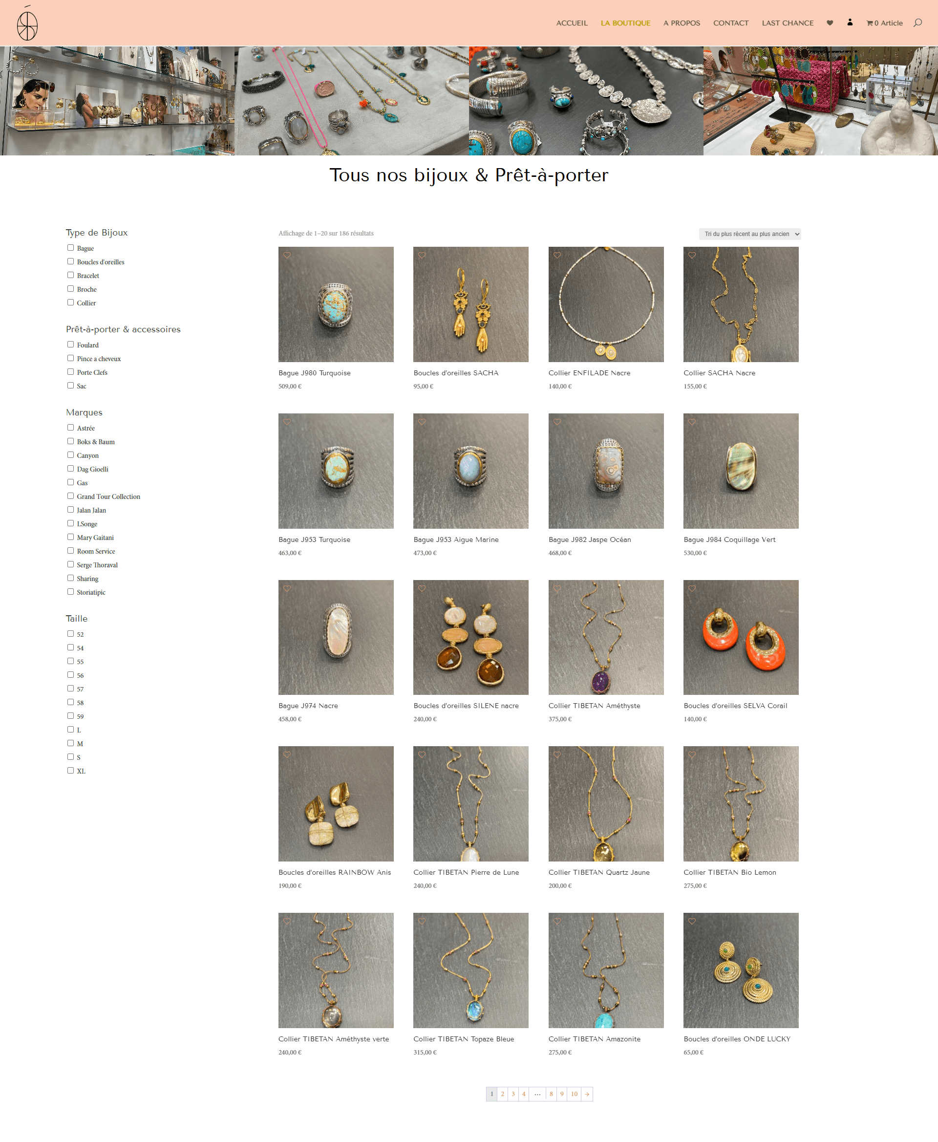 Page Boutique - Refonte E-commerce