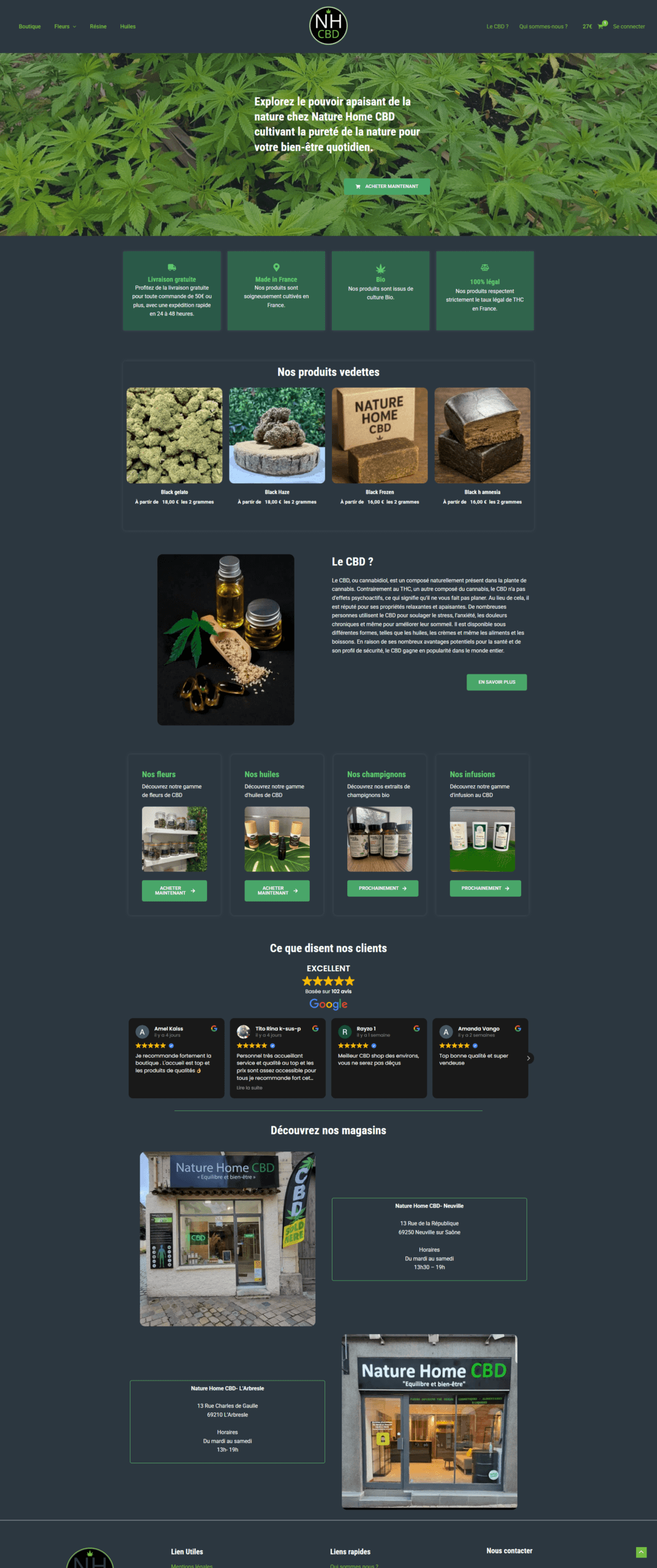 Page d'accueil avant refonte