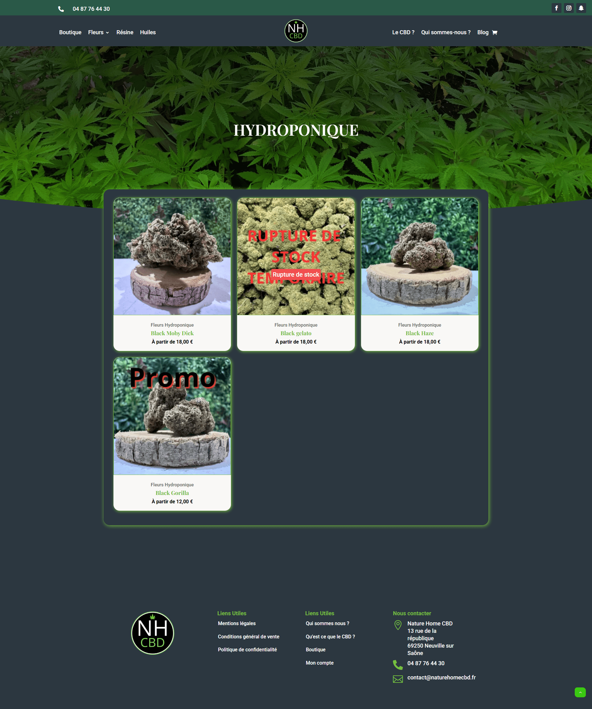 Page catégorie produits après refonte