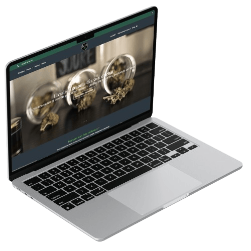 mockup d'un site pour un commerçant